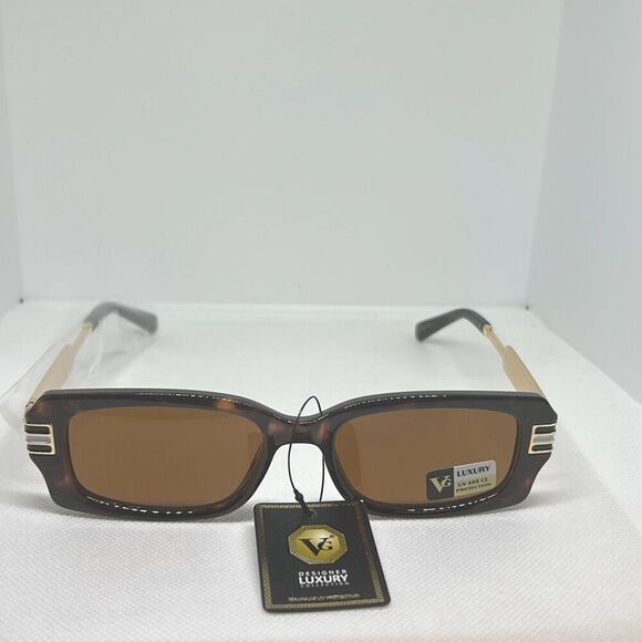 VG Women’s Tortoise Rectangle Sunglasses - Picture 3 of 3